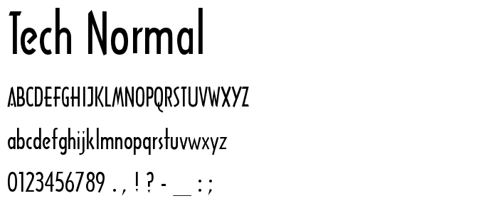 Tech Normal font